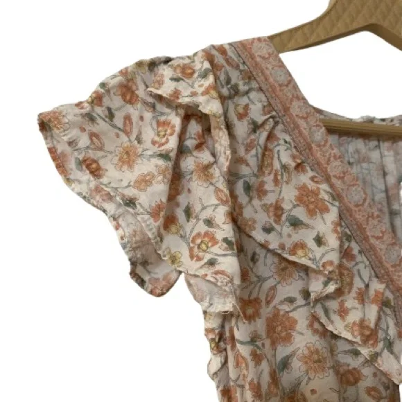 Elegant Floral Maxi Dress with Ruffle Details - Picture 6 of 16